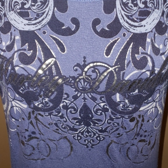 Harley Davidson blue silver tshirt soft loose fit - Picture 2 of 5